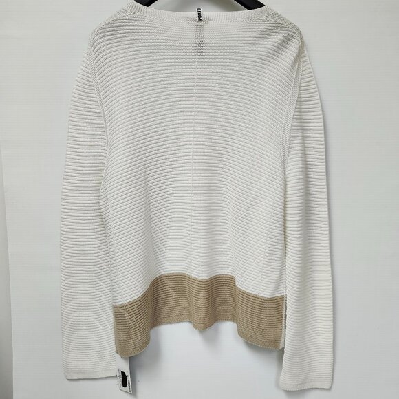 Marc Cain Women's White/Tan Knitted Sweater Cardigan Size 10 - Picture 2 of 6